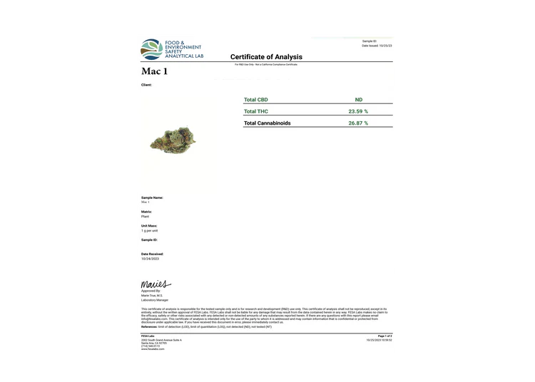 Mac 1 THCA Flower