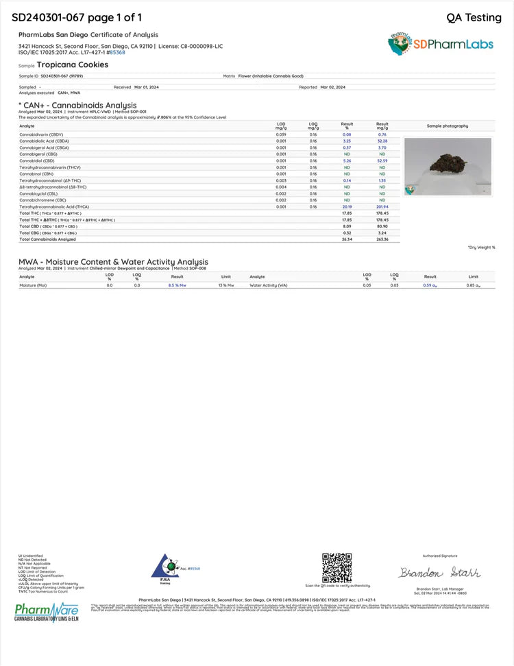Tropicana Cookies THCA Flowers